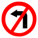 Left turn prohibited