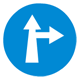 Compulsory ahead or turn right