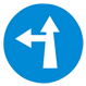 Compulsory ahead or turn left