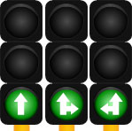 Steady Green Arrow Signal